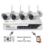 4CH Wireless NVR Kits with Video Push